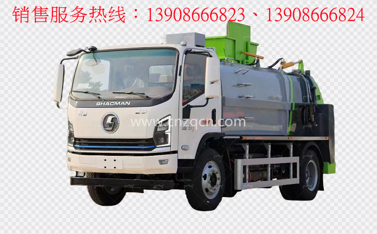 陜汽軒德E9純電動(dòng)餐廚垃圾車(方罐)